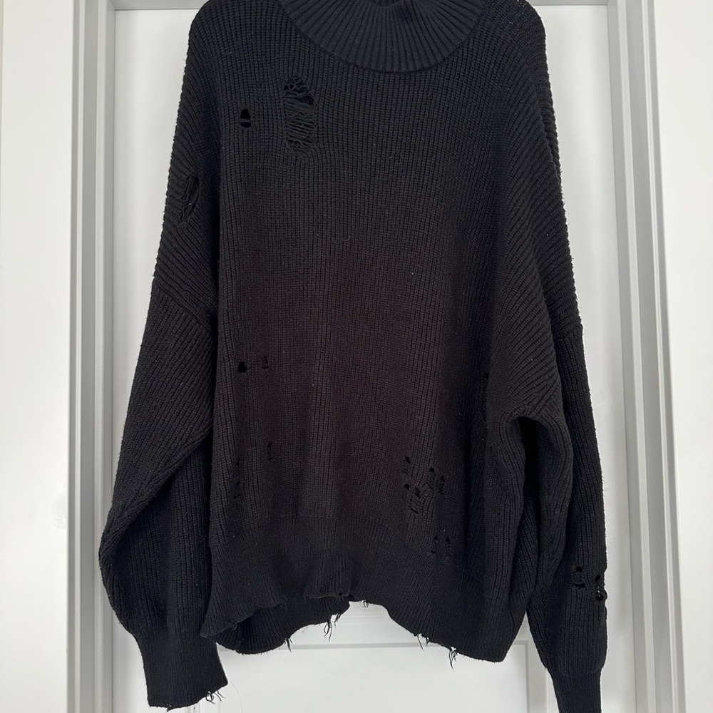 Elegant Black Turtleneck Sweater
